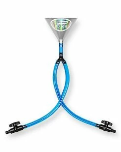 Brand new 🧨 Double Header Beer Bong - 24 Inch Silver & Blue 🛒