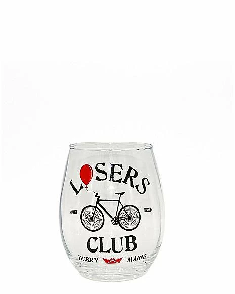 Wholesale 🔥 Losers Club Stemless Wine Glass 20 oz. - It 💯 1 Wholesale 🔥 Losers Club Stemless Wine Glass 20 oz. - It 💯