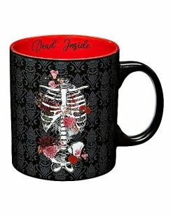 Brand new ⭐ Dead Inside Floral Skeleton Coffee Mug 20 oz. ⭐
