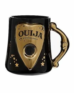 Deals ⌛ Black and Gold Ouija Molded Coffee Mug - 23 oz. 👍