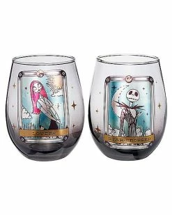 Discount 🔥 Star-Crossed Lovers Drinkware Set 2 Pack 20 oz. - The Nightmare Before 🔔 Christmas 👏