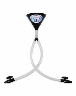 Cheapest 🧨 Double Header Beer Bong - 24 Inch Black & White 👏
