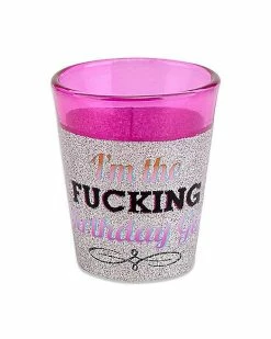 Cheap 🤩 F'in 🎂 Birthday Girl Bling Shot Glass 2 oz. 🥰