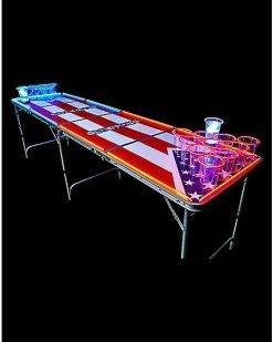 New 🛒 Glowing Americana Beer Pong Table - 8 Ft 🤩 -Corona-shop 03029485 c