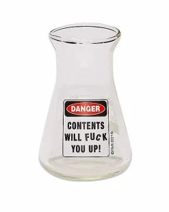Brand new 👍 Contents Will Fuck You Up Beaker Shot Glass - 2.75 oz. 😀