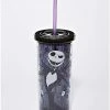 Wholesale 🔥 Jack Skellington Skull and Heart Cup with Straw 20 oz. - The Nightmare Before 🎄 Christmas 🔥