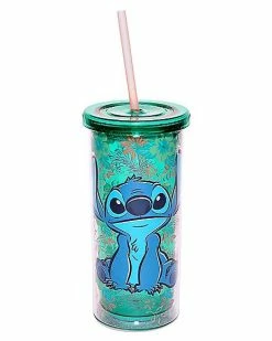Best Sale 👏 Floral Stitch Cup With Straw 20 oz. - Disney 👏