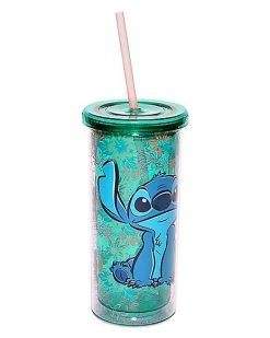 Best Sale 👏 Floral Stitch Cup With Straw 20 oz. - Disney 👏 -Corona-shop 03443629 c