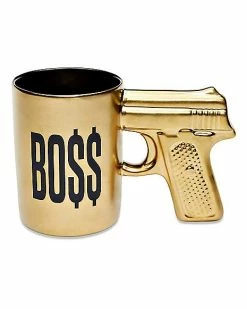 Best deal ✨ Goldtone Gun Boss Coffee Mug - 18 oz. 🔔