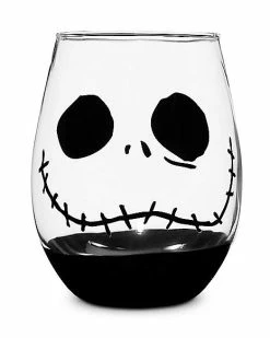 New ⭐ Jack Skellington Stemless Glass 20 oz. - The Nightmare Before 🎅 Christmas 😀