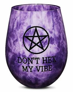 Top 10 😀 Don't Hex My Vibe Stemless Wine Glass - 22 oz. ⭐