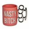 Cheap 😉 Brass Knuckle Nasty Bitch Shot Glass - 2 oz. 🧨
