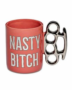 Cheap 😉 Brass Knuckle Nasty Bitch Shot Glass - 2 oz. 🧨