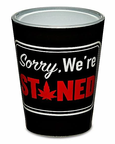 Brand new ๐ Sorry We're Stoned Shot Glass - 2 oz. ๐ 1 Brand new ๐ Sorry We're Stoned Shot Glass - 2 oz. ๐