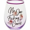 Flash Sale ❤️ No One Fucking Cares Stemless Wine Glass - 20 oz. 🥰