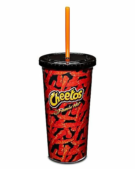 Wholesale ✔️ Flamin' Hot Cheetos Cup with Straw - 18 oz. 👍 1 Wholesale ✔️ Flamin' Hot Cheetos Cup with Straw - 18 oz. 👍