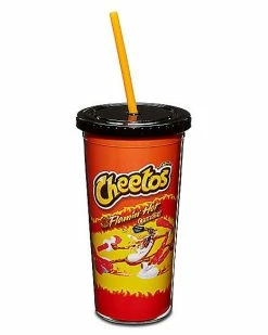 Promo 🎁 Crunchy Flamin' Hot Cheetos Cup with Straw - 18 oz. ⌛