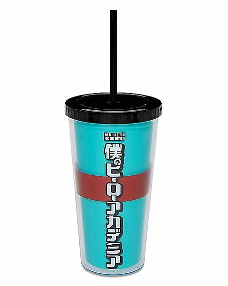 Cheapest 🔔 Deku Red Stripe Cup with Straw 20 oz. - My Hero Academia ✔️ 2 Cheapest 🔔 Deku Red Stripe Cup with Straw 20 oz. - My Hero Academia ✔️ - Image 2