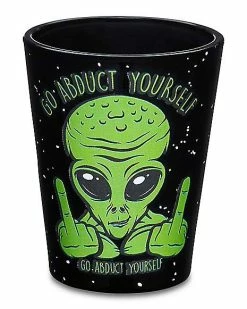Best Pirce 🛒 Abduct Yourself Alien Shot Glass – 1.5 oz. 🎉