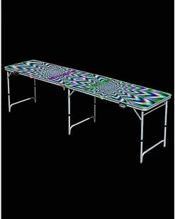 New 🥰 Glowing Psychedelic Beer Pong Table - 8 ft. 🎁