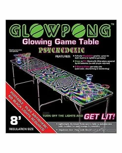 New 🥰 Glowing Psychedelic Beer Pong Table - 8 ft. 🎁 -Corona-shop 03746245 c