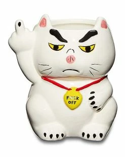Best deal ✨ Angry Lucky Cat Molded Coffee Mug - 20 oz. 💯