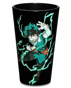 Discount 🌟 Glow in the Dark Deku Pint Glass 16 oz. - My Hero Academia 👍