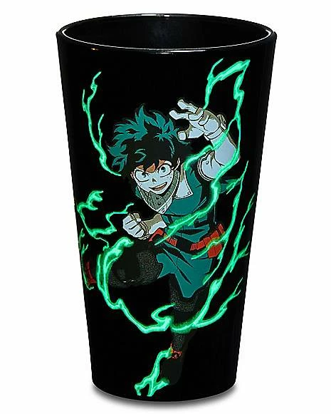Discount ๐ Glow in the Dark Deku Pint Glass 16 oz. - My Hero Academia ๐ 2 Discount ๐ Glow in the Dark Deku Pint Glass 16 oz. - My Hero Academia ๐ - Image 2