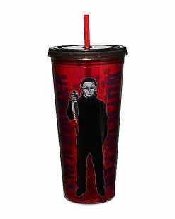 Budget 😉 Michael Myers Stalker Cup with Straw 20 oz. - 🧛 Halloween 💯