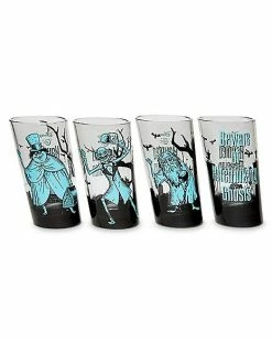 Discount 😍 Haunted Mansion Slanted Pint Glasses 4 Pack - 12 oz. ⌛