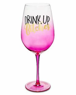 Cheap 🔔 Drink Up Bitches Wine Glass - 24 oz. 🛒