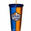 Wholesale 🎁 White Castle Cup with Straw - 20 oz. 🔔