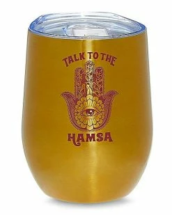 Cheap 👍 Talk to the Hamsa Cup with Lid - 12 oz. 👏