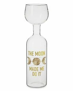 Promo 🔥 The Moon Made Me Do It Wine Bottle Glass - 30 oz. ⌛ -Corona-shop 03816121 c