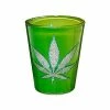 Brand new 😉 Green Glitter Weed Leaf Shot Glass - 2 oz. 🧨