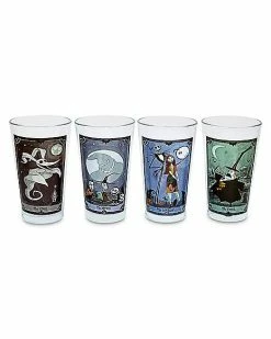 Promo 😉 Tarot The Nightmare Before 🎅 Christmas Pint Glasses 4 Pack - 16 oz. 👍