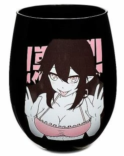 Flash Sale 😉 Pink Bra Girl Stemless Wine Glass - Bad Habits 😍