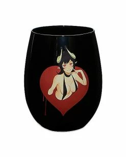 Hot Sale ⭐ Heart Succubus Stemless Wine Glass - 20 oz. 🎉