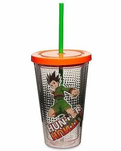 New ✔️ Gon Freecss Hunter x Hunter Cup with Straw - 18 oz. 🎁