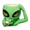 Budget 🔔 Smoking Alien Molded Coffee Mug - 20 oz. ❤️
