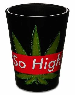 New ✔️ So High Weed Leaf Shot Glass - 1.5 oz. ⌛
