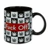 Top 10 🎁 Checkerboard Fuck Off Weed Leaf Mug - 20 oz. 😀