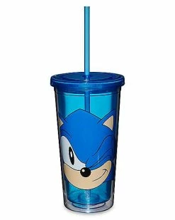 Cheapest 😉 Winking Sonic Cup with Straw 20 oz. - Sonic the Hedgehog 🎁