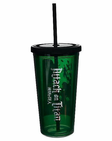 Discount 🔥 Attack on Titan Cup with Straw - 16 oz. ✔️ 3 Discount 🔥 Attack on Titan Cup with Straw - 16 oz. ✔️ - Image 3
