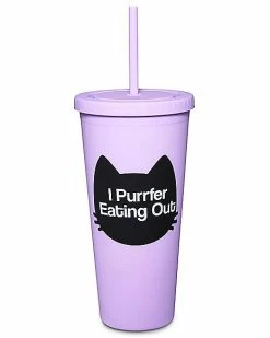 Best Pirce 👏 Purrfer Eating Out Cup with Straw - 24 oz. ⭐