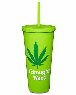 Top 10 ⭐ Brought Weed Cup with Straw - 24 oz. 🧨