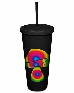 Deals 🎉 Rainbow Mushroom Cup with Straw - 24 oz. 👏