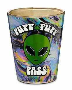 Discount 🛒 Puff Puff Pass Alien Shot Glass - 2 oz. 🥰