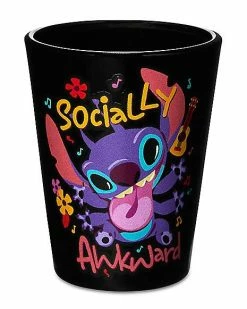 Budget 👏 Socially Awkward Stitch Mini Glass 1.5 oz. - Lilo & Stitch 🎁