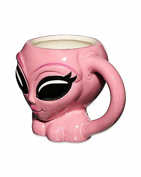 Cheapest ๐งจ Pink Female Alien Molded Coffee Mug - 16 oz. ๐ 2 Cheapest ๐งจ Pink Female Alien Molded Coffee Mug - 16 oz. ๐ - Image 2